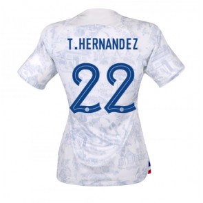 Frankrike Theo Hernandez #22 kläder Kvinnor VM 2022 Bortatröja Kortärmad